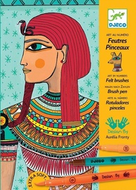 Djeco Stop Felt Tips Egyptian Art Art By Numbers Felt Brushes