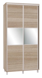 Skapis Bodzio SZP120W, brūna, 120 cm x 60 cm x 240 cm, ar spoguli
