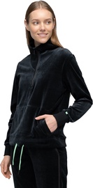 Audimas Cotton Velour Half-Zip Sweatshirt Black L