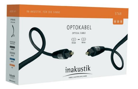 Оптический кабель Inakustik Star Toslink- Toslink Toslink Male, Toslink Male, 0.75 м, черный