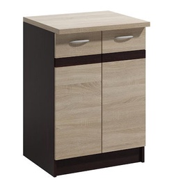 Нижний кухонный шкаф, коричневый, 60 см x 44.5 см x 82 см