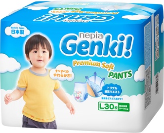 Autiņbiksītes Genki Premium Soft Pants, L, 30 gab.