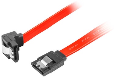 Juhe Lanberg SATA To SATA 6 Gb/s Angled Red, 0.3 m