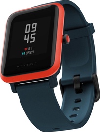 Умные часы Amazfit BIP S, синий/коричневый/oранжевый/серый