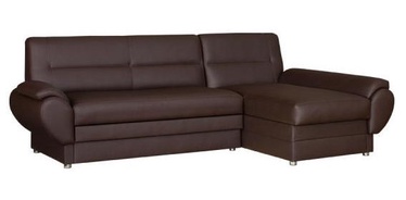 Bodzio Livonia Right Corner Folding Sofa Eco Leather Brown