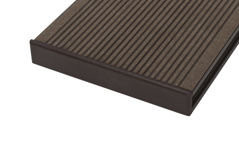 Terassilaua katted Bergdeck 150 mm x 25 mm, puit- ja plastkomposiit (wpc), 15 cm x 2.5 cm, pruun, 12 tk