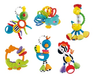 Barškutis "Linksmieji gyvūnėliai" Fisher Price R6447, 3+ mėn.