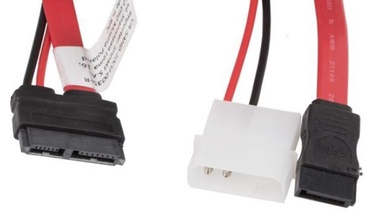 Lanberg Cable Micro SATA / Molex x 2 Red 0.45m