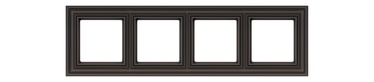 Четверная рамка Liregus Retro, коричневый