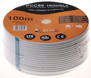 Juhe Libox Trishield Coaxial, Nėra, 100 m, valge