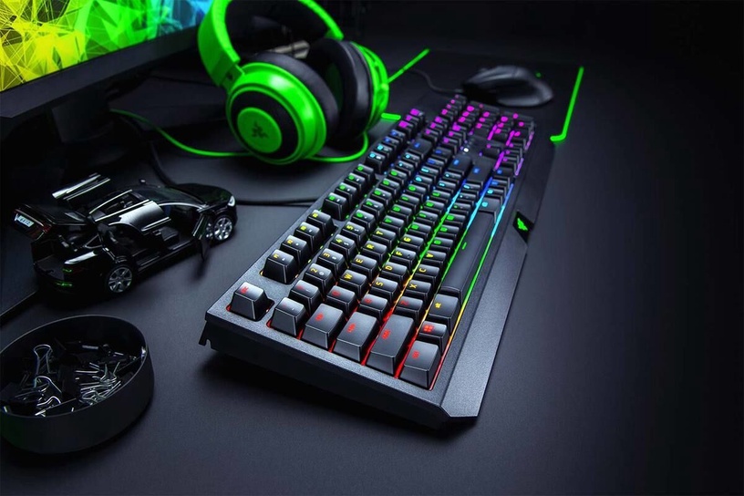 Klaviatūra Razer BlackWidow Blackwidow Razer Green EN, juoda