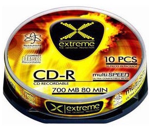 Esperanza 2036 CD-R Extreme 52X 700MB 10 Pack Cake Box