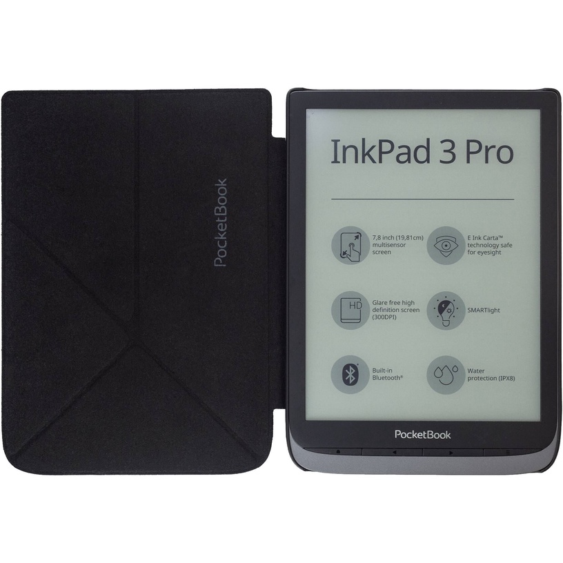Чехол для планшета Pocketbook HN-SLO-PU-740-DG-WW, черный/серый, 7.8″