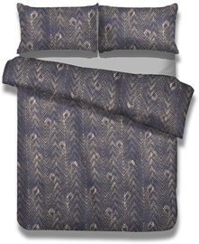 Gultas veļas komplekts AmeliaHome Basic, dzeltena/pelēka, 200x220/80x80 cm