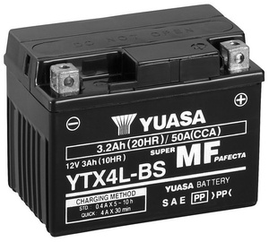 Akumulators Yuasa YTX4L-BS, 12 V, 3 Ah, 50 A