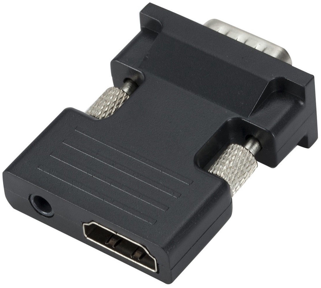 AdapterisRoGerHDMIToVGA+AudioAdapterV2HDMI,VGA/3.5mm,juoda
