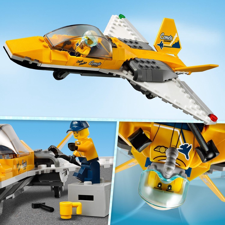 Konstruktorius LEGO City Aviacijos šventės reaktyvinio lėktuvo transporteris 60289, 281 vnt.