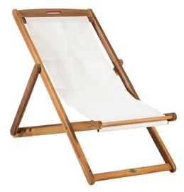 Sulankstoma kėdė Home4you Finlay, ruda/balta, 108 cm x 62.5 cm x 105 cm