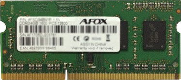 Operatīvā atmiņa (RAM) Afox AFSD38AK1P, DDR3 (SO-DIMM), 8 GB, 1333 MHz