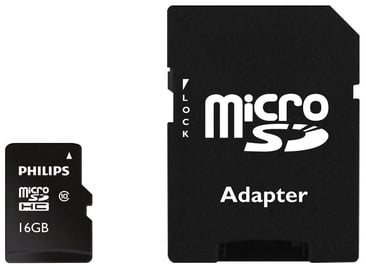 Atmiņas karte Philips Micro SD Card 16GB + Adapter FM16MP45B/10