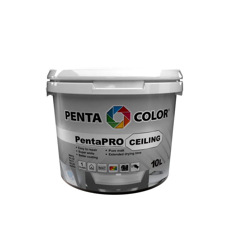 Краска Pentacolor PentaPro Ceiling 3, белый, 10 л