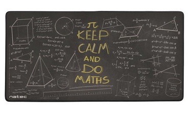 Hiirematt Natec, 40 cm x 80 cm x 0.3 cm, must/kollane