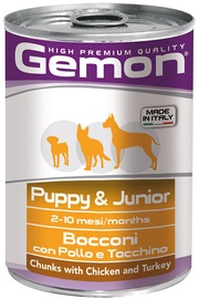 Monge Gemon Chunks Junior Chicken/Turkey 415g