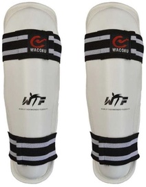 Щитки для ног Wacoku Taekwondo, белый/черный, S