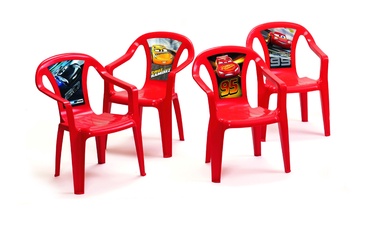 Bērnu krēsls Home4you Disney Cars, sarkana, 38 cm x 52 cm