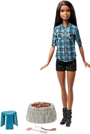 Mattel Barbie Camping Fun Doll With Light-Up Campfires FDB45