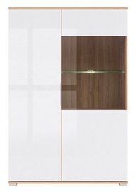 Vitrina Zele REG1W1D/90, balta/ąžuolo, 90 cm x 41 cm x 132.5 cm