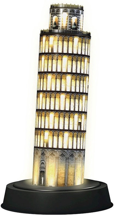 3D пазл Ravensburger Tower of Pisa, Night Edition 125159, 18.1 см x 18.1 см