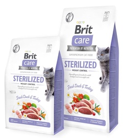 Сухой корм для кошек Brit Care Cat Adult For Sterilized Duck & Turkey, индюшатина/мясо утки, 7 кг
