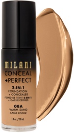 Tonālais krēms Milani Conceal + Perfect 08A Warm Sand, 30 ml