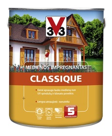 Medienos impregnantas V33 Classique, juodmedžio spalvos, 2.5 l
