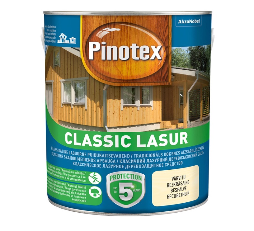 Impregnantas Pinotex Classic Lasur AE, purienos spalva, 3 l - Senukai.lt