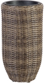Home4you Flower Pot Wicker 28x51cm Dark Brown 35133