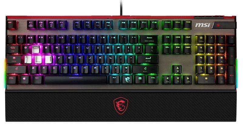 Клавиатура MSI Vigor GK80 CS Cherry MX RGB Silver EN, черный