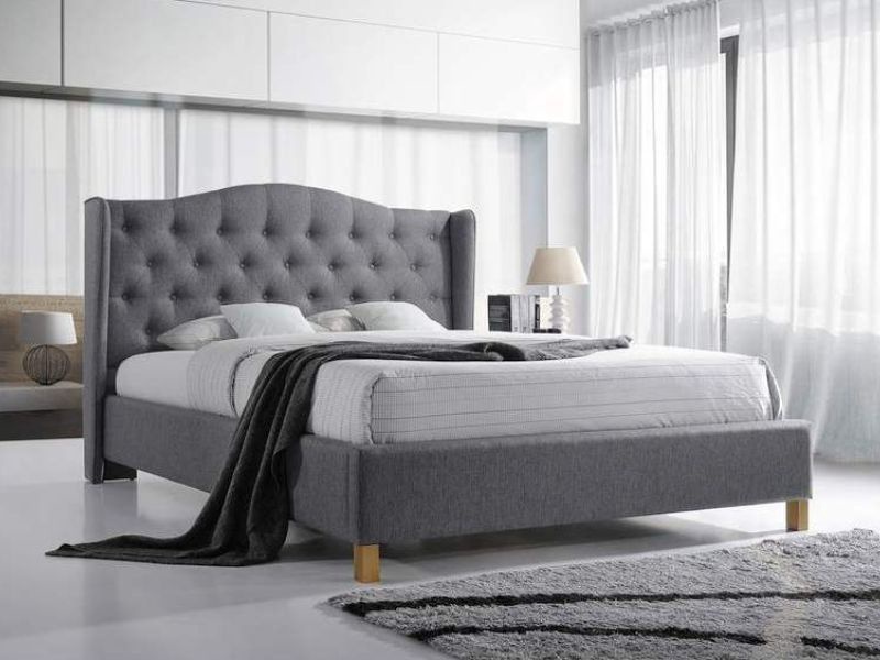 Кровать Aspen, 140 x 200 cm, серый, с решеткой