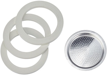 Bialetti 0800003 3 Gasket + 1 Filter Bialetti Moka Express 3/4 Cups