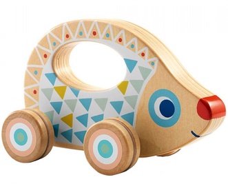 Djeco Baby White Baby Rouli Push Along Toy