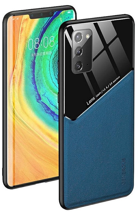 Чехол для телефона Mocco Lens Leather Back Case, Samsung Galaxy A02S, синий/черный