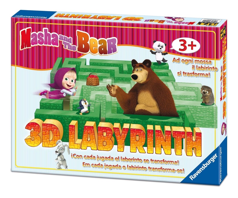 Galda spēle Ravensburger 3D Labyrinth - Masha and the Bear\n 21180