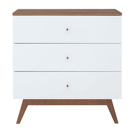 Komoda Black Red White Heda KOM3S White/Larch Sibiu Gold
