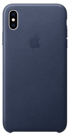 Apple Leather Back Case For Apple iPhone XS Max Midnight Blue