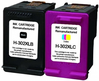 Printera kasetne Uprint HP 302XL, zila/melna/sarkana/dzeltena