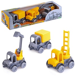 Transporto žaislų rinkinys Tigres Kid Cars Construction 39270, geltona