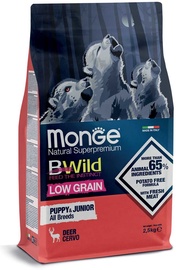 Monge BWild Puppy & Junior All Breeds Dry Food w/ Wild Deer 2.5kg