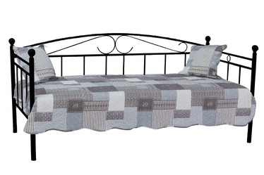 Gulta Signal Meble Ankara C Black, 209x96 cm, ar režģi