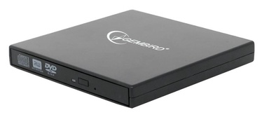 Внешнее оптическое устройство Gembird External USB CD/DVD Drive, 290 г, черный